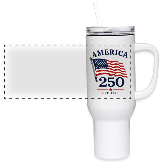 America 250 Flag 40 oz Tumbler - white