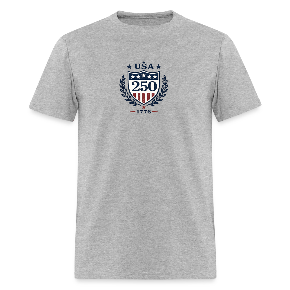 USA 250 SHIELD - heather gray