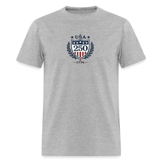USA 250 SHIELD - heather gray