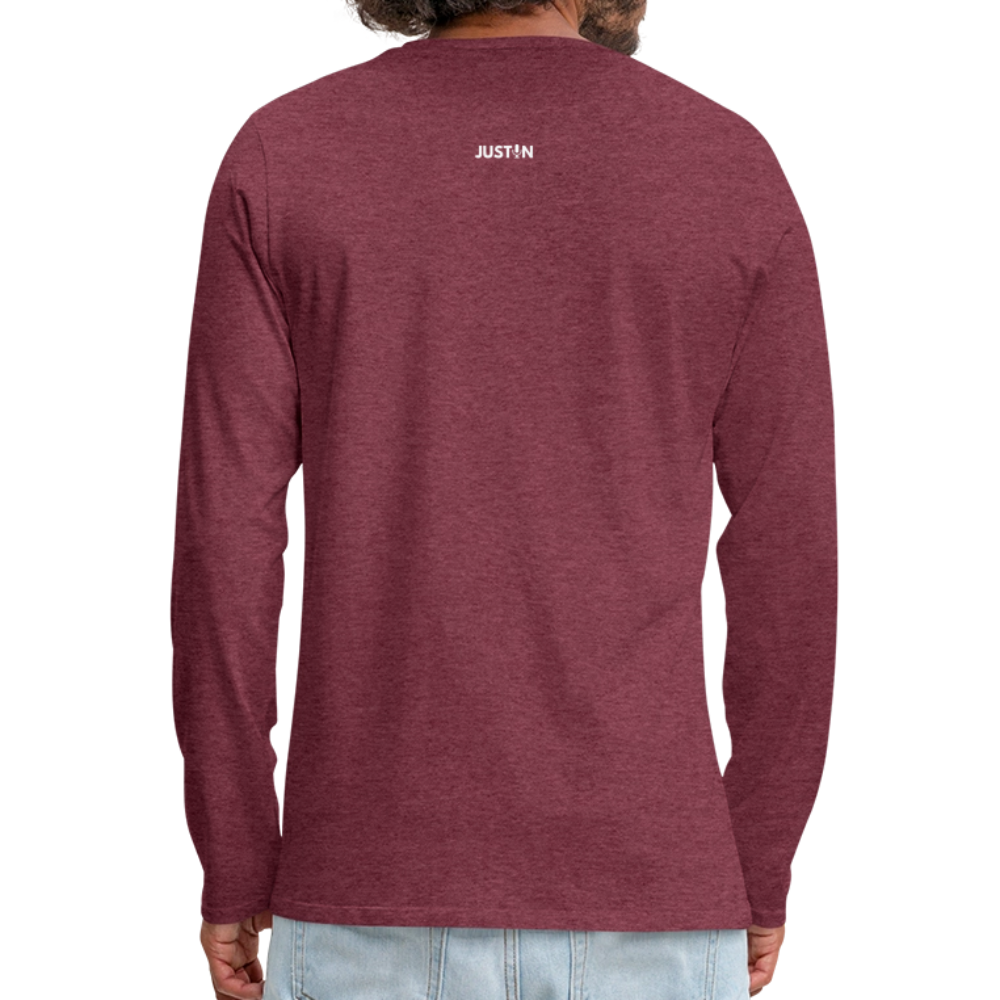 Right So Far Long Sleeve T-Shirt - heather burgundy